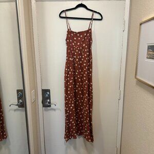 Abercrombie & Fitch Polka Dot Maxi Dress, Size Medium Tall